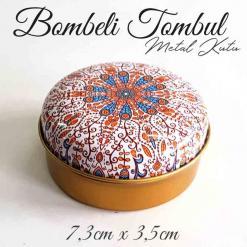 Mandala Desenli Bombeli Metal Kutu