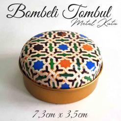 Mandala Desenli Bombeli Metal Kutu