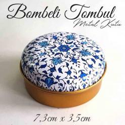 Mandala Desenli Bombeli Metal Kutu