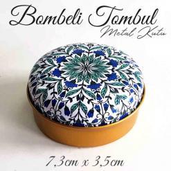 Mandala Desenli Bombeli Metal Kutu