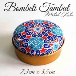 Mandala Desenli Bombeli Metal Kutu