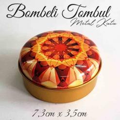 Mandala Desenli Bombeli Metal Kutu