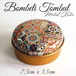 Mandala Desenli Bombeli Metal Kutu