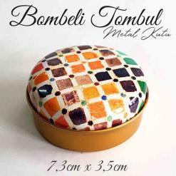 Mandala Desenli Bombeli Metal Kutu
