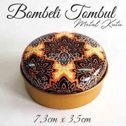 Mandala Desenli Bombeli Metal Kutu