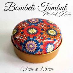 Mandala Desenli Bombeli Metal Kutu
