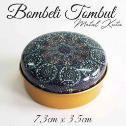 Mandala Desenli Bombeli Metal Kutu