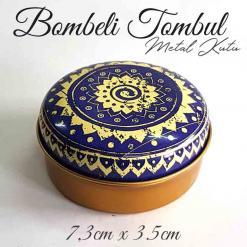 Mandala Desenli Bombeli Metal Kutu