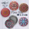 mandala büyük metal kutu