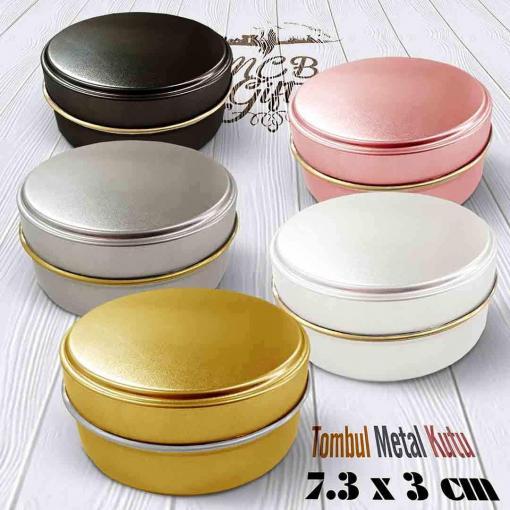 karışık renkli tombul metal kutut