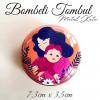 anne&çocuk desenl bombeli metal kutu