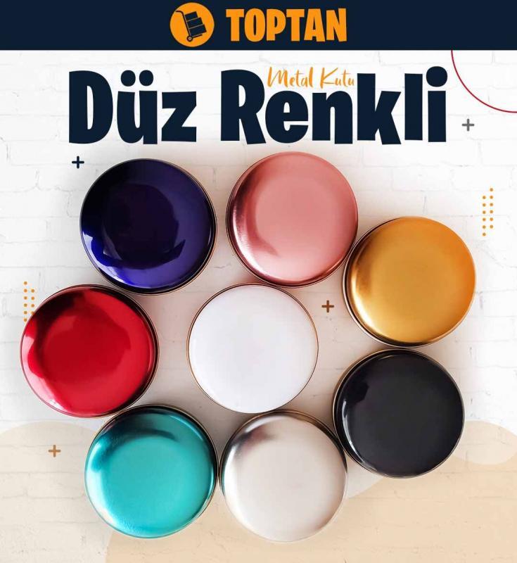 Düz renkli metal kutular toptan