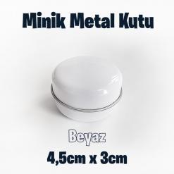 Beyaz  Minik Metal Kutu (1 Koli=100 adet)