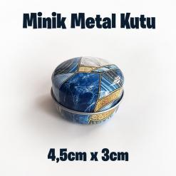 Marble Desenli Minik Metal Kutu