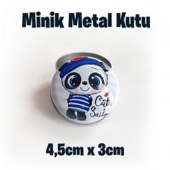 Kids Desenli Minik Metal Kutu
