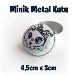 Kids Desenli Minik Metal Kutu