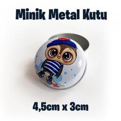 Kids Desenli Minik Metal Kutu