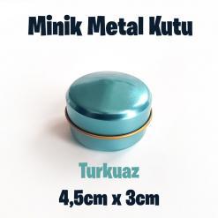 Turkuaz Minik Metal Kutu (1 Koli=100 adet)