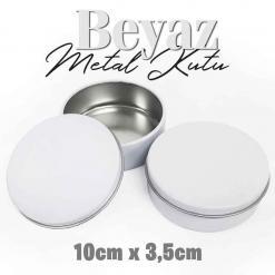Beyaz Büyük Metal Kutu (1 Koli=100 adet)