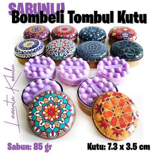 lavanta sabunlu bombeli metal kutu