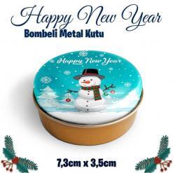 Yılbaşı Bombeli Metal Kutu