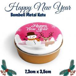 Yılbaşı Bombeli Metal Kutu
