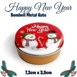 Yılbaşı Bombeli Metal Kutu