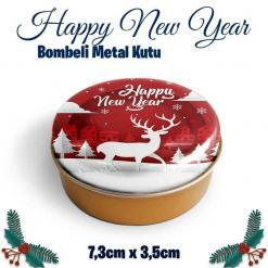 Yılbaşı Bombeli Metal Kutu
