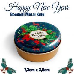 yılbaşı bombeli metal kutu