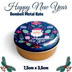 Yılbaşı Bombeli Metal Kutu