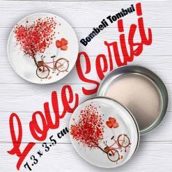 Love Desenli Bombeli Metal Kutu