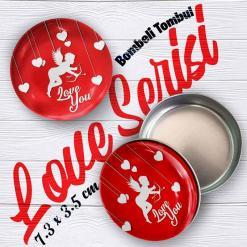 Love Desenli Bombeli Metal Kutu
