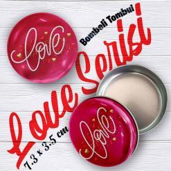 Love Desenli Bombeli Metal Kutu