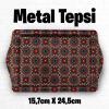 mandala desenli metal tepsi