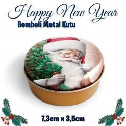 Yılbaşı Bombeli Metal Kutu