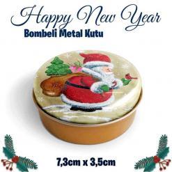 Yılbaşı Bombeli Metal Kutu
