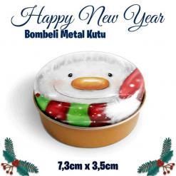 Yılbaşı Bombeli Metal Kutu