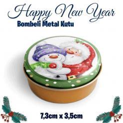 Yılbaşı Bombeli Metal Kutu