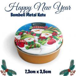 Yılbaşı Bombeli Metal Kutu