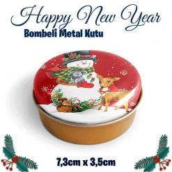 Yılbaşı Bombeli Metal Kutu