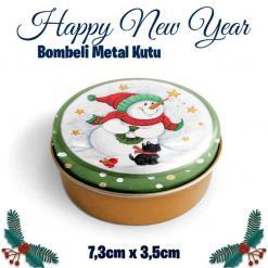 Yılbaşı Bombeli Metal Kutu